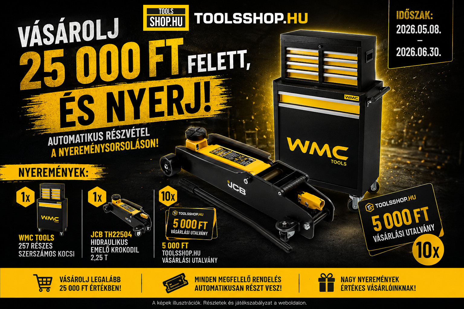 ToolsShop.hu műhely nyereményakció 2026.05.08–06.30.