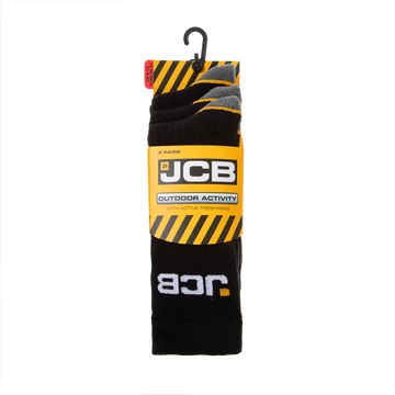 JCB Outdoor zokni – 3 pár/csomag 39–43 (UK 6–8.5)