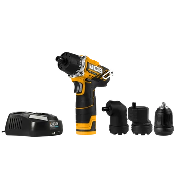 JCB 12DD-2-E-BOXX Fúrócsavarozó 3 féle tokmánnyal, L-BOXX