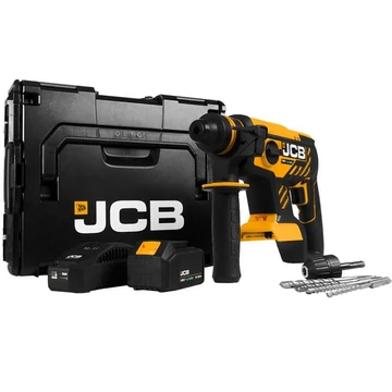 JCB 18BLRH-5X-E-BOXX fúró vésőgép 18V 2kg 1,7J, 1db 5Ah akku, L-Boxx