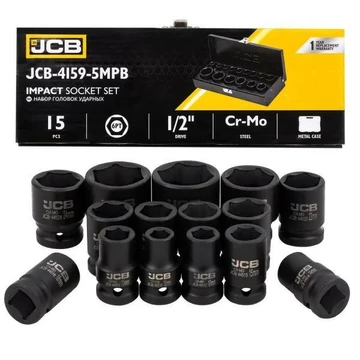 JCB 4159-5MPB ütvecsavarozó dugókulcs 1/2" 15 részes 10-32mm