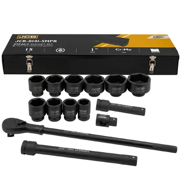 JCB 8141-5MPB ütvecsavarozó dugókulcs 1" 15 részes 36-80mm