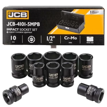 JCB 4101-5MPB ütvecsavarozó dugókulcs 1/2" 10 részes 10-24mm