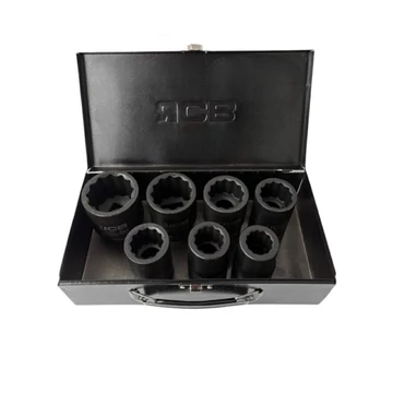 JCB 8072-9MPB ütvecsavarozó dugókulcs 1" 7 részes 24-46 mm