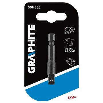 Graphite 56H555 adapter csavarbehajtókhoz 1/4" hatlapú-1/4" négyszög