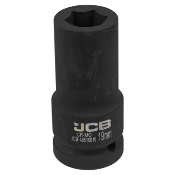 JCB 46510019 mélyített ütvecsavarozó dugókulcs 3/4" 19 mm