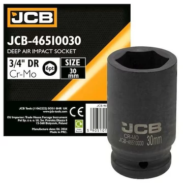 JCB 46510024 mélyített ütvecsavarozó dugókulcs 3/4" 24 mm
