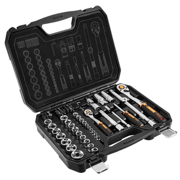 NEO Tools 10-054 Dugókulcs és bitkészlet 1/2", 1/4", 73db