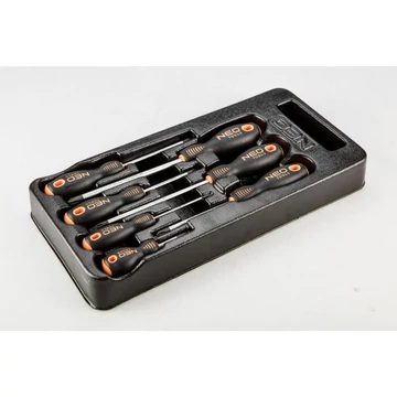 NEO Tools 84-232 kereszt PH csavarhúzó készlet műhelykocsitálcával, 7db