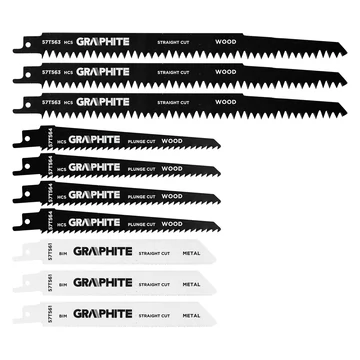 Graphite 57T566 orrfűrészlap készlet, HCS/BIM 10db-os