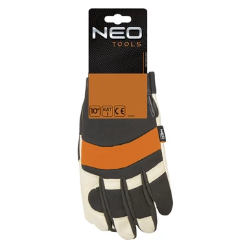 NEO Tools 97-606 munkakesztyű, sertésbőr-neoprén, tépőzáras, 10"