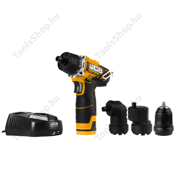 JCB 12DD-2-E-BOXX Fúrócsavarozó 3 féle tokmánnyal, L-BOXX