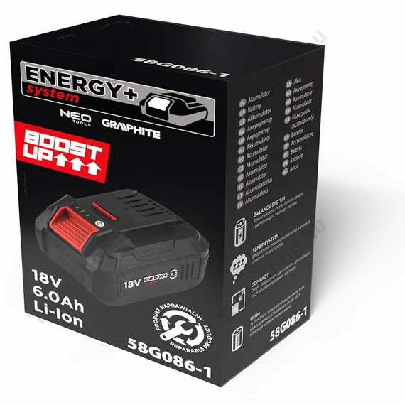 Energy+ 58G086-1 akkumulátor 6Ah, 18V