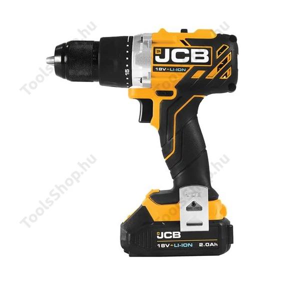 JCB 18BLDD-2-E kefementes fúrókalapács 18V 65Nm 2db 2Ah akkuval, táskában