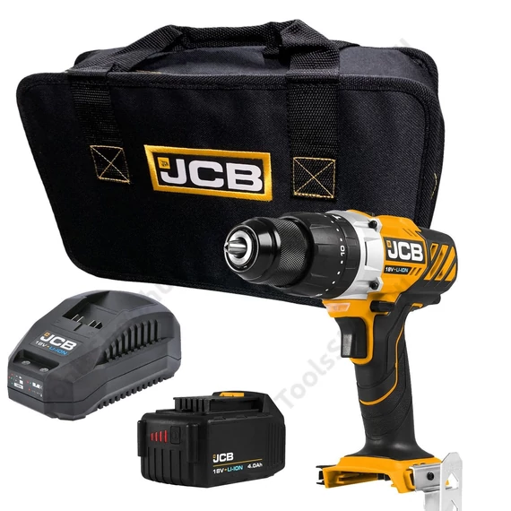 JCB 18BLCD-B kefementes fúrókalapács 18V 1db 3Ah akkuval, töltővel táskában