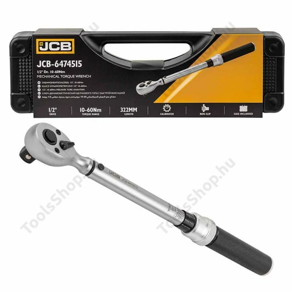 JCB 6474515  kétirányú nyomatékkulcs 10-60 Nm 1/2"