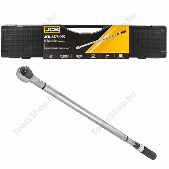 JCB 64761095 kétirányú nyomatékkulcs 100–600 Nm 3/4"