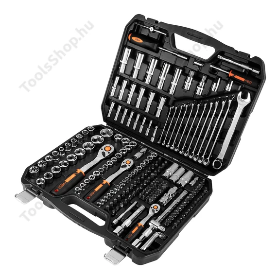 NEO Tools 10-076 Dugókulcs és szerszámkészlet 1/4", 3/8", 1/2", 219db