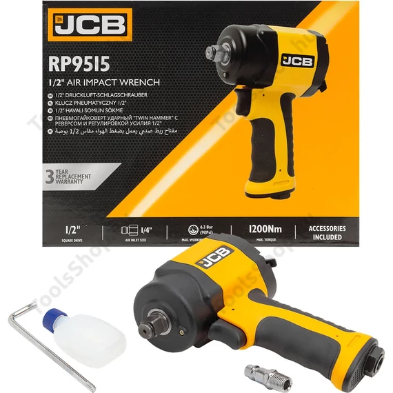 JCB RP9515 levegős ütvecsavarozó 1/2" négyszög befogással, 610Nm / 1200Nm nyomaték