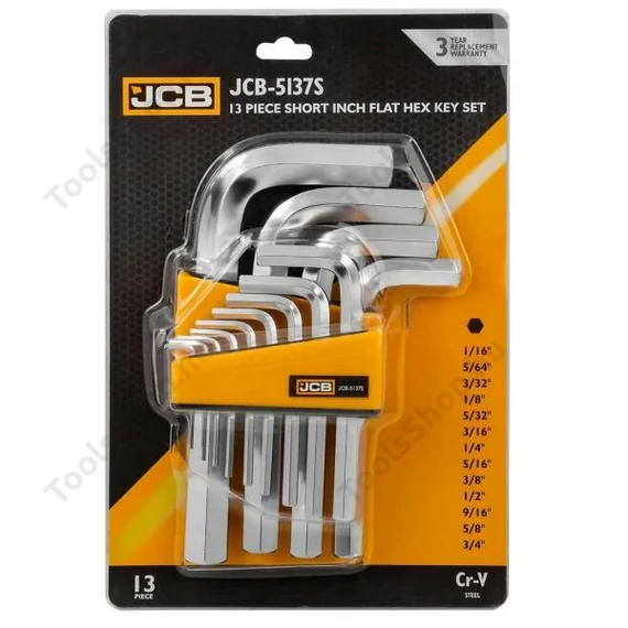 JCB 5137S imbuszkulcs készlet 13 db-os