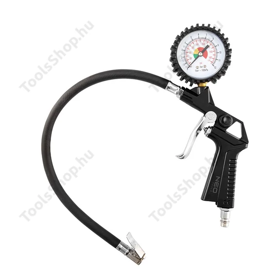 NEO Tools 14-714 pneumatikus kerékfúvó pisztoly, nyomásmérővel 63mm