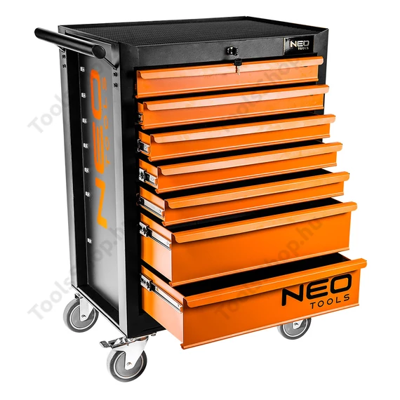 NEO Tools 84-222 fém műhelykocsi, 7 fiókkal