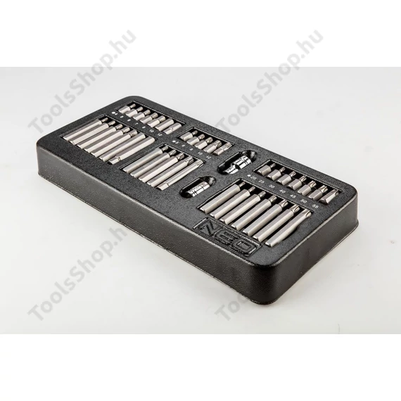 NEO Tools 84-236 bitkészlet műhelykocsitálcával, 40db