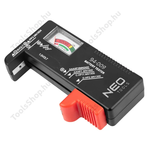 NEO Tools 94-009 akkumulátor és elemteszter