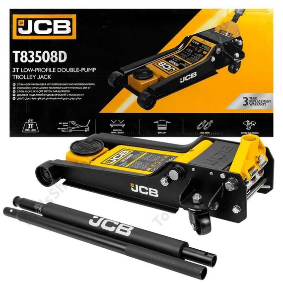 JCB T83508D alacsony profilú dupla dugattyús hidraulikus emelő, krokodil 3 T