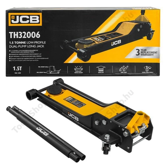 JCB TH32006 alacsony profilú, dupla dugattyús hosszított emelő 1,5T