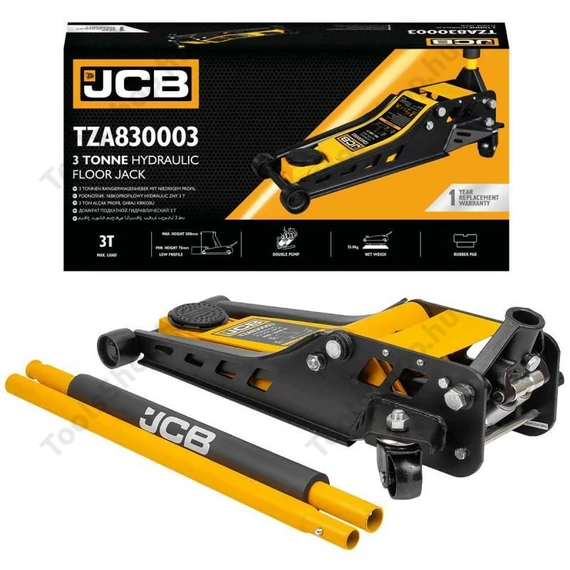 JCB TZA830003 alacsony profilú hidraulikus krokodilemelő, dupla dugattyús 3T