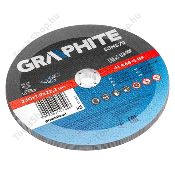 Graphite 55H579 vágókorong fémhez, 230mm 5db