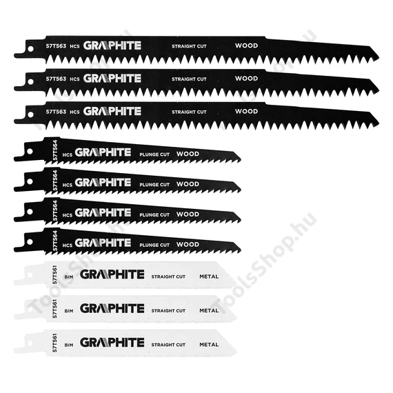 Graphite 57T566 orrfűrészlap készlet, HCS/BIM 10db-os