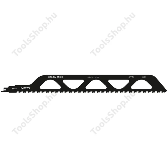 Neo Tools 58-032 orrfűrészlap, HM, 455 x 50 x 1.5 mm, 2TPI